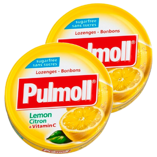 Pulmoll 寶潤 無糖潤喉糖 檸檬口味 添加維生素C, 45g, 2盒