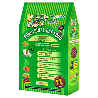 VegePet 維吉 機能性貓糧 全生命階段 所有品種, 起司, 4.5kg, 1袋