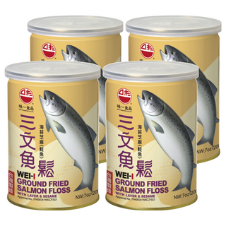 味一食品 海苔芝麻三文魚鬆, 200g, 成分單純，傳統滋味無負擔, 4罐