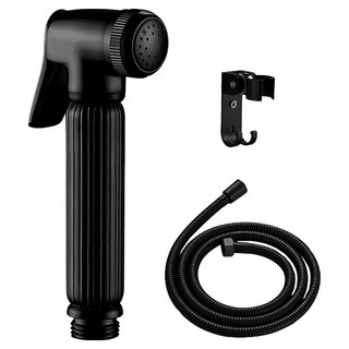 YUNMI 衛浴增壓馬桶噴槍沖洗器組 全銅款 黑色, 1組