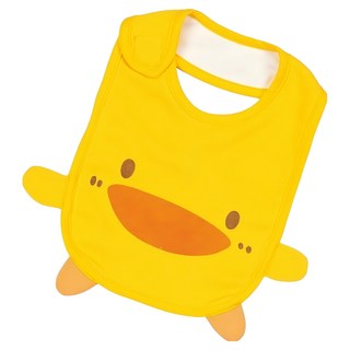 PiYOPiYO 黃色小鴨 小鴨造型圍兜, 1入, 黃色, W24.5xL34(cm)