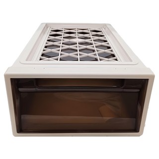 抽屜式儲物箱, 18L, 1970+10, 1個, 白色