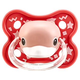 KU.KU Duckbill 酷咕鴨 造型安撫奶嘴 初生, 蜜桃粉, 第1階段, 1個