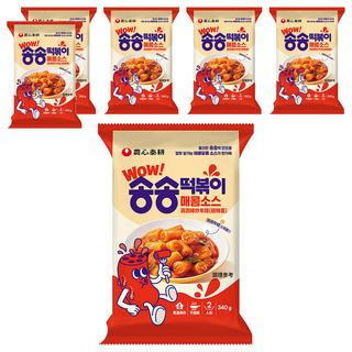 TAEKYUNG 泰耕 洞洞辣炒年糕 甜辣醬 韓國道地風味 Q彈有嚼勁 甜辣夠味, 6包, 340g