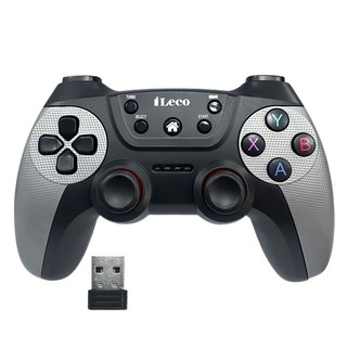 iLeco 跨平台無線暢玩手把, 支援 Win 10/N-Switch系統, USB A公, Turbo連發, 握把格紋防滑設計, JP-W9, 1個