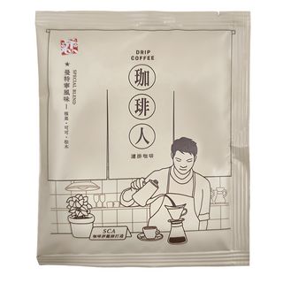 珈琲人 濾掛咖啡 曼特寧風味, 核果可可香氣, 口感圓潤, 9g, 50包, 1袋