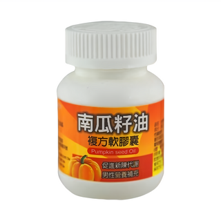 台糖 南瓜籽油複方軟膠囊, 促進新陳代謝 男性營養補充, 60顆, 1罐