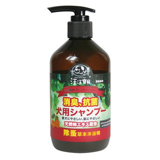 汪汪寶貝 草本沐浴精 除蚤用, 天然柿子精華, 消臭抗菌, 350ml, 1瓶