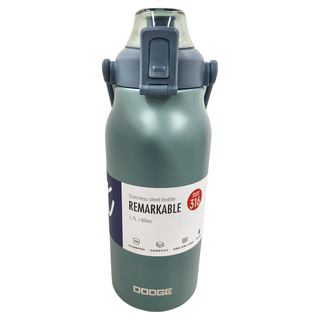 DODGE 道奇 316不鏽鋼保溫杯 含吸管 + 密封膠圈 大容量, 1個, 1.7L, 蔚海藍