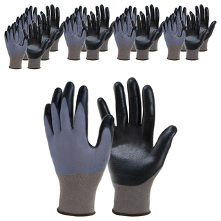 comet NBR 多用途工作安全手套, 10雙, 藍黑色