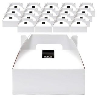 indigo shop 手提盒 大 20入 + 梅爾西 現代 貼紙 20入, 白色, 1組