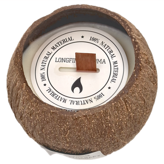 SC優選 植物精油 椰子殼大豆蠟香氛蠟燭 青檸羅勒柑橘 天然香氛 持久燃燒 居家裝飾, 1件, 200g