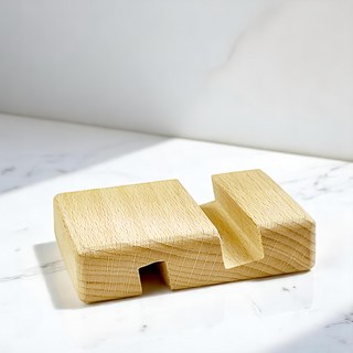 Life shop 原木雙槽手機支架, 櫸木, 1個