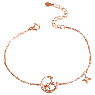 RADIANT STAR 璀璨之星 925純銀 觀星旅途清新兔子月亮星星手鍊 SL852