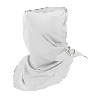 AREX SPORT 輕量冰絲運動防曬面罩護頸遮陽圍脖 可掛耳設計, 銀白灰, 1個