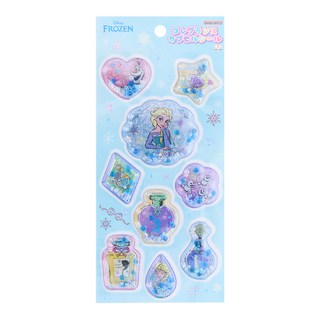 sun-star 迪士尼香氛QQ造型貼紙, 冰雪奇緣艾莎 藍色, 1張