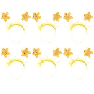 Party Gonggu 彈簧星星髮箍, 黃色, 6個