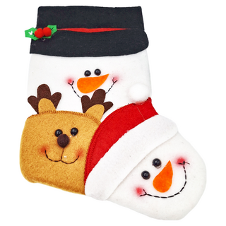 疊疊樂家族聖誕襪 - 黑帽雪人, 12寸, 1個