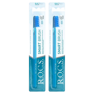R.O.C.S. 多層刷毛成人亮白牙刷 刷毛柔軟 呵護琺瑯質和牙齦, 1入, 2支