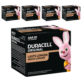 DURACELL 金頂 經典鹼性電池 4號AAA, 20個裝, 5盒