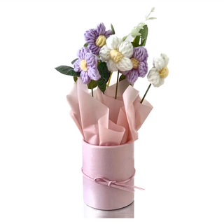 A-ONE 匯旺 針織毛線花束 (尺寸: 15*45cm), 紫色, 1組