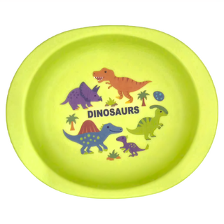 Skater 銀離子寬口塑膠盤 290ml, 1個, 綠恐龍