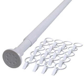 Sundeco 22mm 雙彈簧伸縮桿 + 掛環夾, 白色