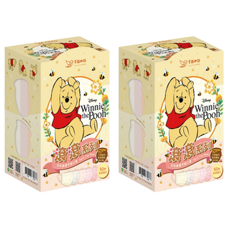 明基健康生活 幸福物語 迪士尼成人平面口罩, 粉漾維尼, 50片, 2盒