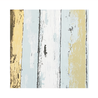 WA. WALL ART 防水自黏壁紙 藍黃木紋 木棧板紋, 300 x 60cm