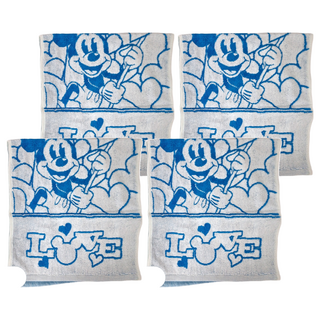 MICKEY MOUSE DISNEY100%LOVE毛巾 33*76CM 100%棉 台灣製, LOVE米奇, 4條