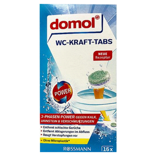 domol 多麗 活性去汙除鈣強力消臭馬桶清潔錠 16顆, 320g, 1盒