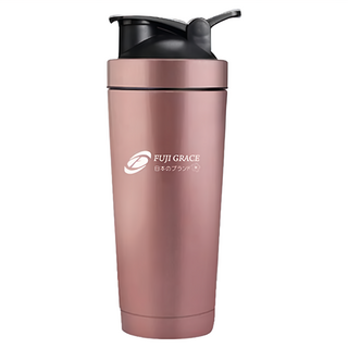 FUJI-GRACE 富士雅麗 寬口陶瓷噴層保溫搖搖杯 FJ-905, 750ml, 玫瑰金, 1個