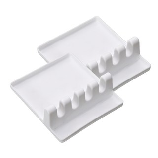 J Life 波浪造型鍋蓋烹飪用具收納架, 1層, 白色, 2個