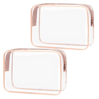 立體透明包包收納袋 優質防水PVC 尼龍 五金材質, 粉色, 2個