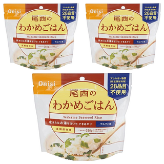 尾西 沖泡即食海帶芽飯, 100g, 3包