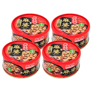 新東陽 麻婆豆腐 全素, 無防腐劑, 無人工色素, 無味精, 嚴選非基改黃豆, 搭配花椒調味, 古法燉滷, 160g, 4罐