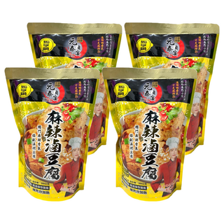 元泰碩宴 麻辣滷豆腐 搭配溫潤豆腐, 550g, 4包