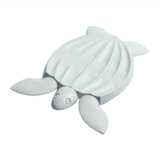 QUALy LEATHERBACK TURTLE COASTER皮革海龜 杯墊, 灰色, 1個