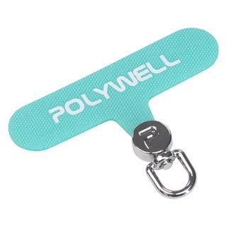 POLYWELL 寶利威爾 手機掛繩夾片 360度扣環 PW15-T65-0821, 銀扣 + 綠色, 1個