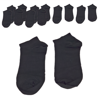 城市漫遊 一次性襪子 短筒 棉質, 黑色, 7雙, 36~43碼