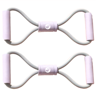 MICHAEL FITNESS 麥克健身 加粗管徑八字拉力器 12MM加厚膠管 高彈不衰竭, 紫灰, 2條