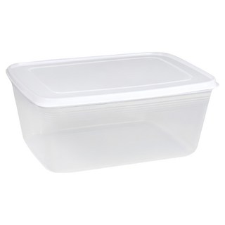 透明盒身白蓋冰箱收納盒 大, 1個, 1個裝