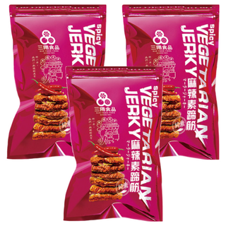 三陽食品 麻辣素蹄筋 香Q彈牙 無防腐劑 無膽固醇 素食, 250g, 3包