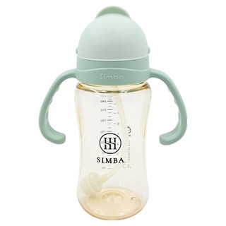 Simba 小獅王辛巴 蘊蜜鉑金PPSU防漏滑蓋學習水杯, 綠沐, 270ml, 1個