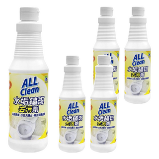 do it 多益得 ALL Clean 水垢鏽斑去污劑 浴室馬桶清潔劑 白色洗臉台適用, 500g, 5瓶