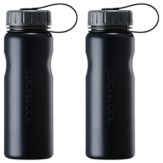 LocknLock 樂扣樂扣 Easy Grip 不鏽鋼隨行杯, 深灰色, 500ml, 2個
