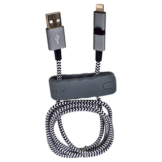 MOMAX lightning + micro USB 2合1充電傳輸線, 1m, 黑色, 1條