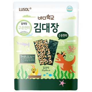 LUSOL 海苔 無添加鹽油 富含纖維、礦物質和維生素C, 烤糙米, 20g, 1包
