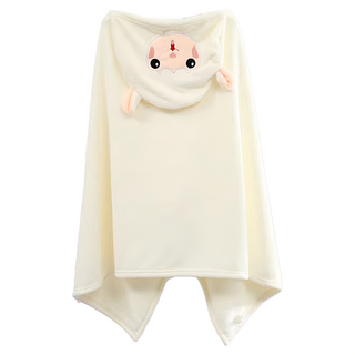 連帽浴巾, 大尺寸, 出浴不著涼, 米白羊駝, 1條