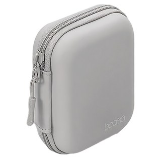 baona 包納 皮質3C配件EVA硬殼收納包, 12 x 9 x 4cm, 灰色